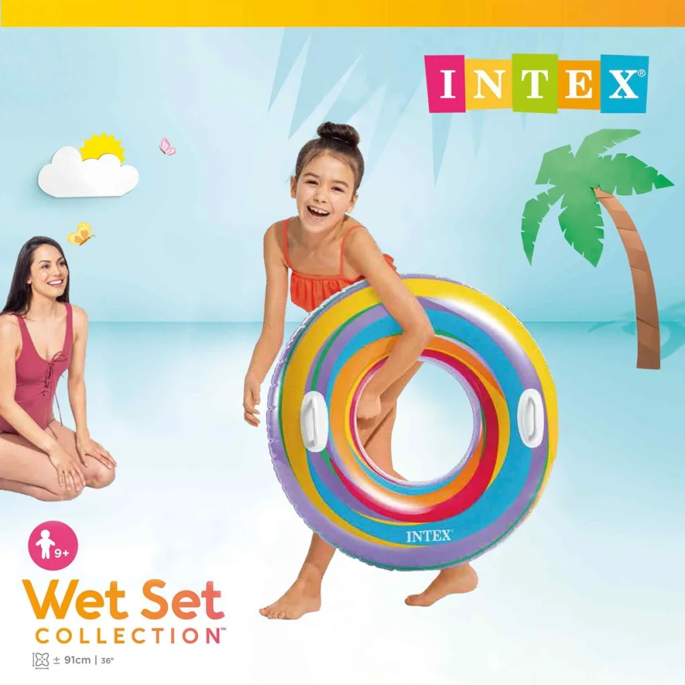 Intex Swirly Whirly Swim Ring Assorted