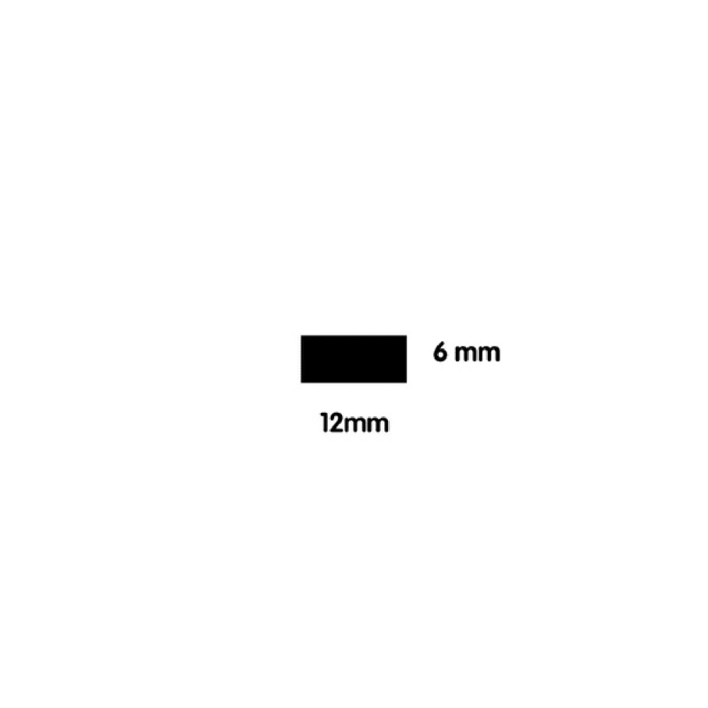 Neoprene (CR) self adhesive tape 6mm Black 12mm x 6mm