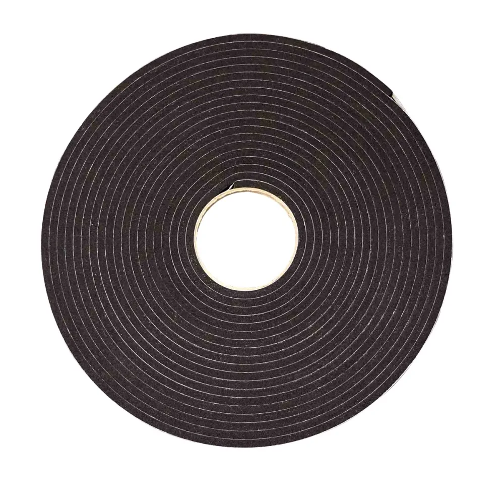 Neoprene (CR) self adhesive tape 6mm Black 12mm x 6mm