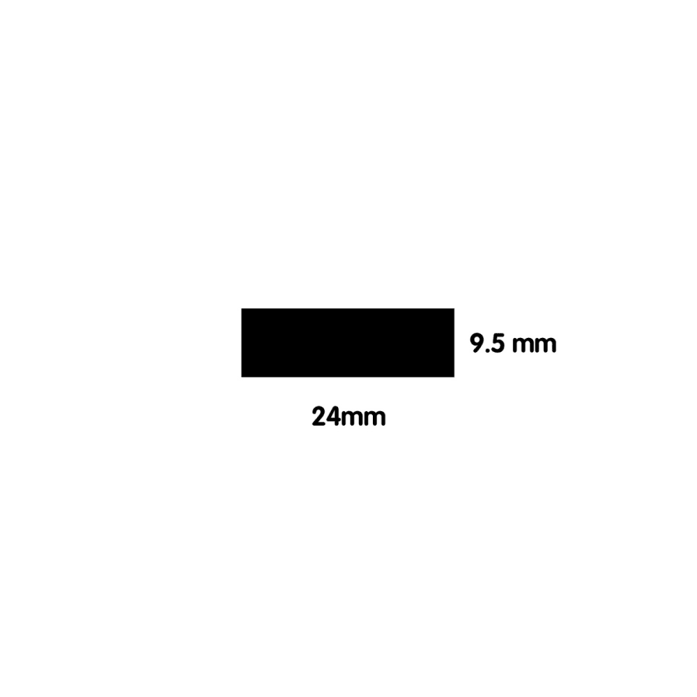 Neoprene (CR) self adhesive tape 9.5mm Black 12mm x 9.5mm