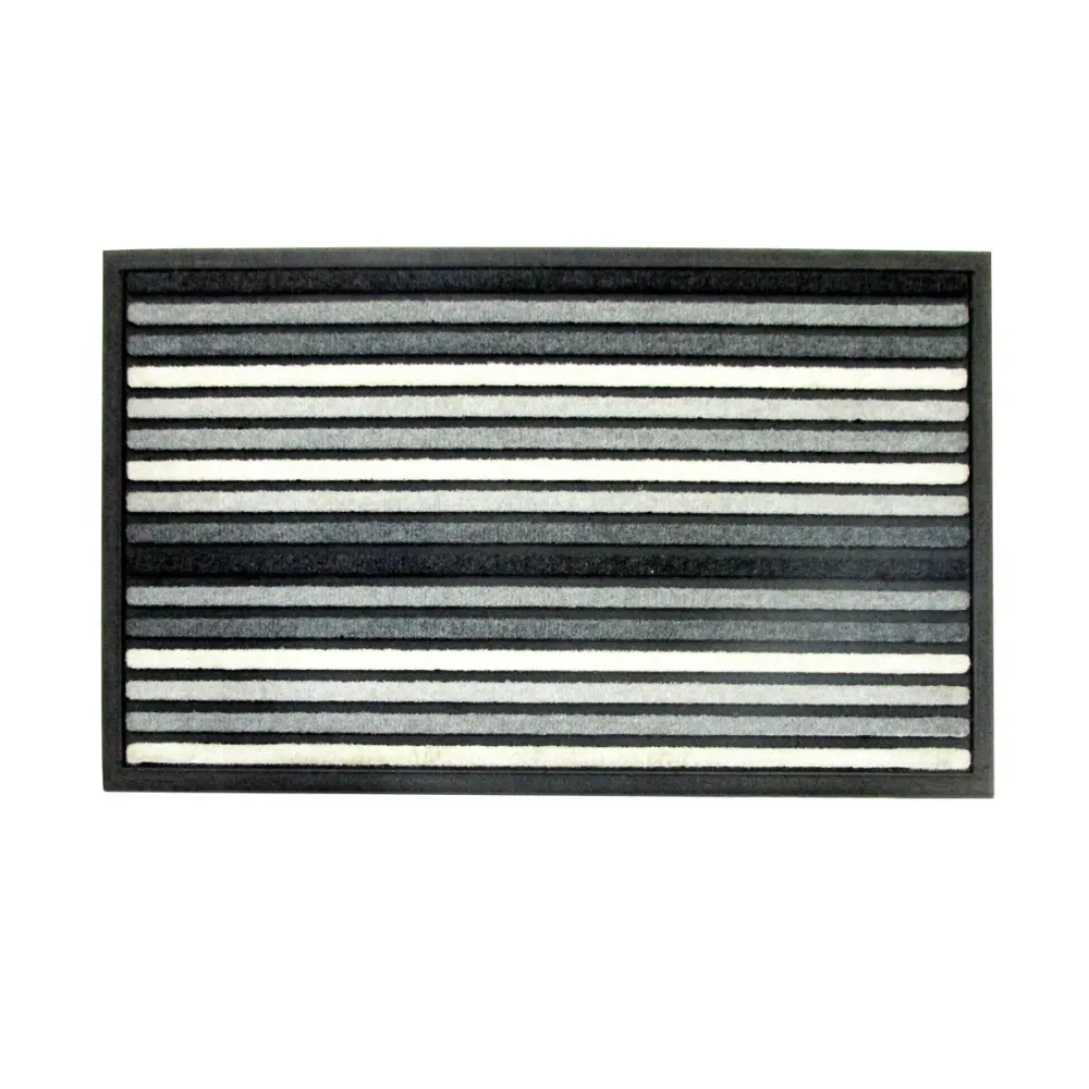 Clark Rubber Scrape N' Sorb Mat XL Grey Stripe