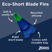 Eco Short Blade Swim Fin 11-1 Purple