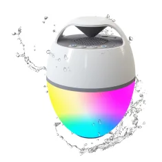 Rechargeable Floating Bluetooth Speaker with Pool Light Show