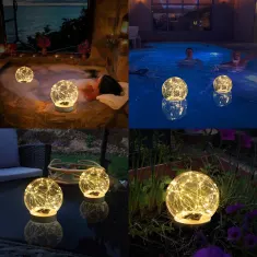 Solar Powered Floating Multi-colour Pool Light String Ball