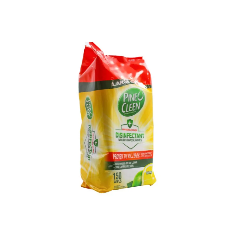 Pine O Cleen Disinfectant Multipurpose Wipes Lemon Lime 150pk