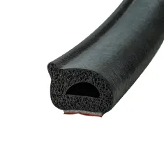 High Density Closed Cell EPDM Sponge Strip D Section Small S/A 15.3mm x 10.2mm