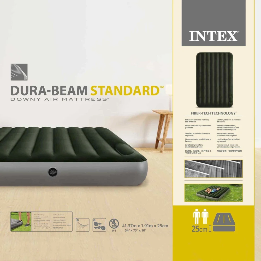 Intex Dura-Beam Downy Airbed with Foot Pump Double