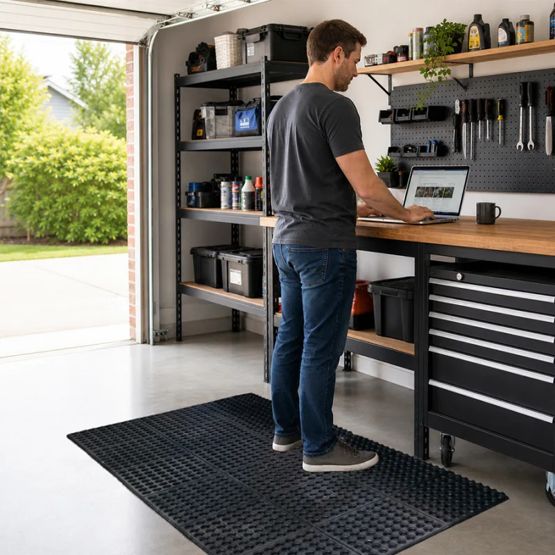 Garage Anti-Fatigue Standing Zones, A Smarter Way to Work in Comfort