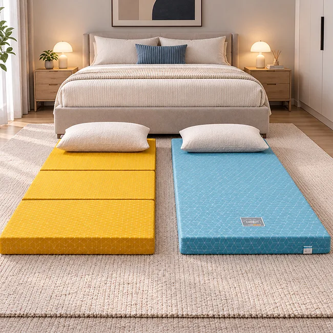 Comparison of foldable mattress and traditional bed setup in Australian home