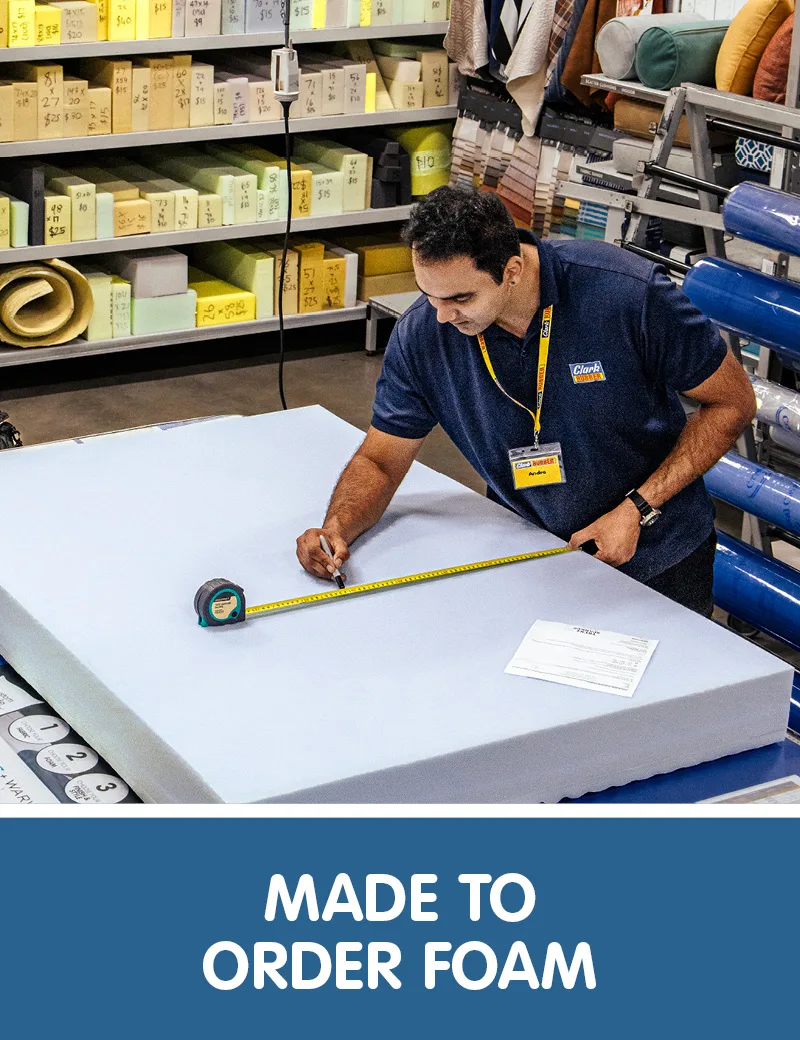 Made to order foam