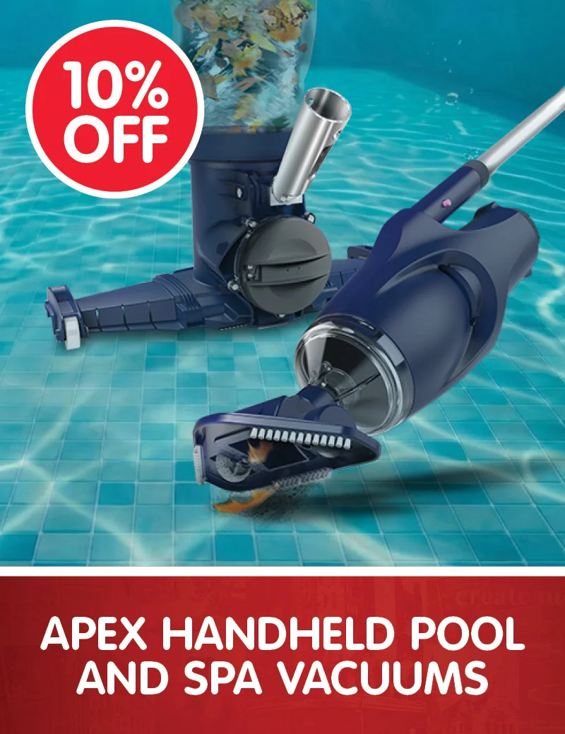 10% off Apex Handheld Pool and Spa Vacuums