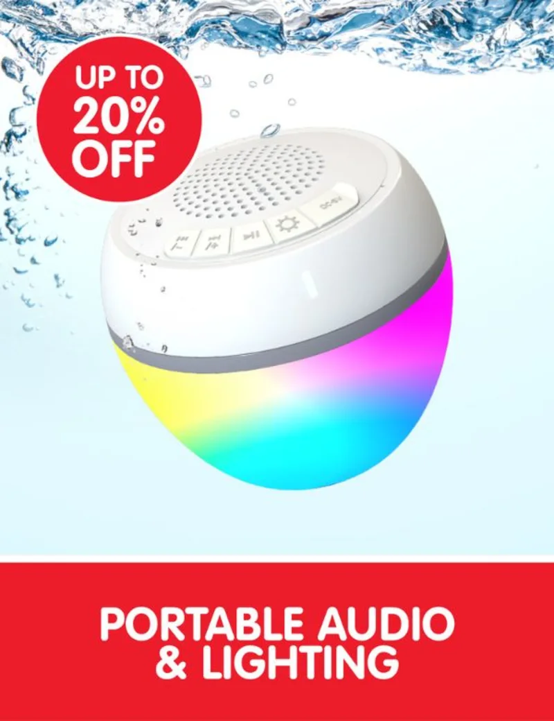 Portable audio and lighting