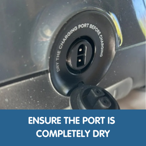 Ensure the port is completely dry