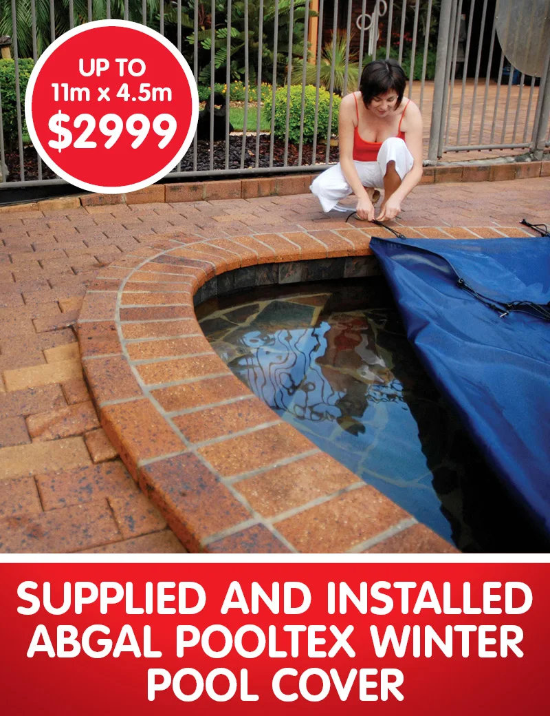 Supplied and fitted ABGAL Pooltex Winter Pool Cover from $2999