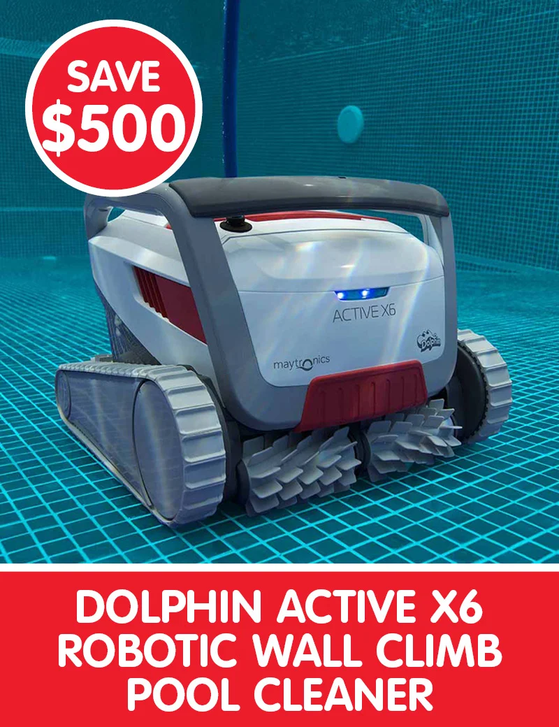 Save up to $500 on Dolphin Active X6 Robotic Wall Climb Pool Cleaner