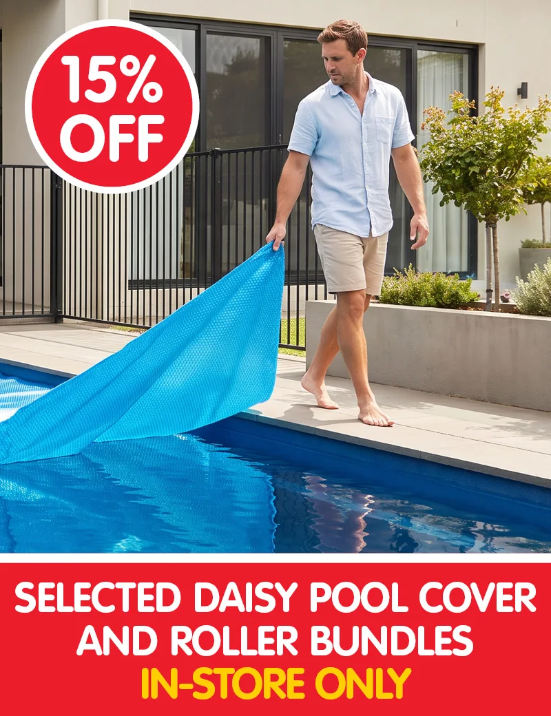 15% off Selected Daisy Pool Covers and Roller Bundles