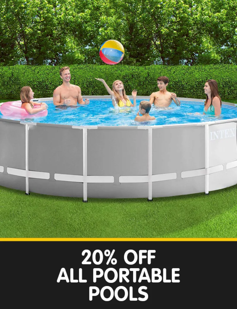 20% off Portable Pools