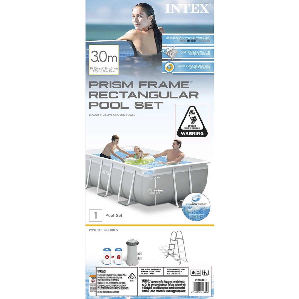 Intex Prism Frame Pool Rectangular - 9ft
