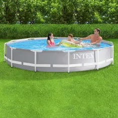 Intex Prism Frame Pool Round - 12ft Dia x 30in Deep 12ft x 76cm