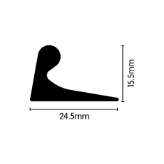L Section Sponge Door Seal 24.5mm x 15.5mm