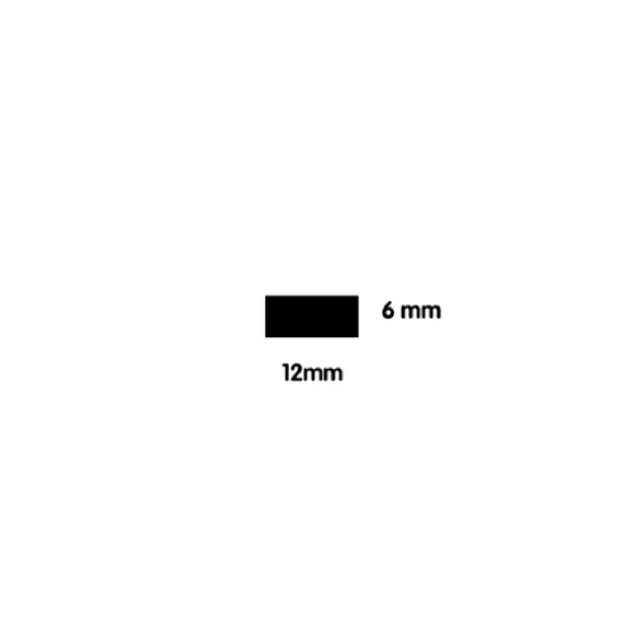 Neoprene (CR) self adhesive tape 6mm Black 48mm x 6 mm