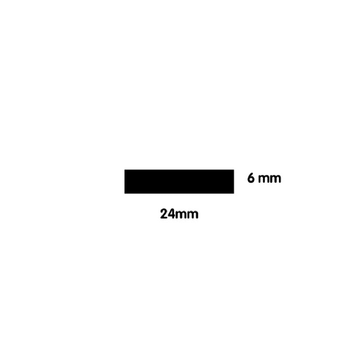 Neoprene (CR) self adhesive tape 6mm Black 12mm x 6mm