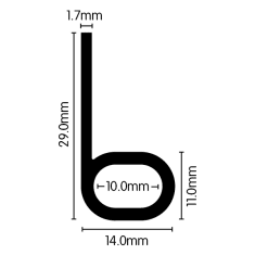 P Channel - 29mm x 14mm
