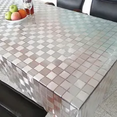 PVC Table Cover - Transparent Squares