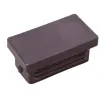 Rectangular Plastic Internal Chair Tip - Black 50mm x 25mm