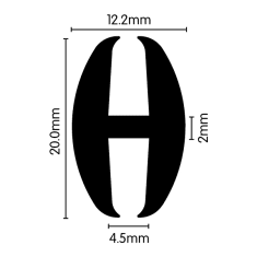 Screen Extrusion Glazing Channel - 12.2 x 20mm