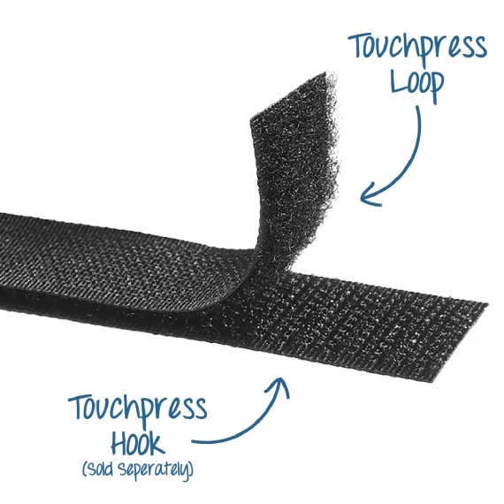 Self Adhesive Touchpress Loop Black / 50mm