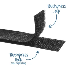 Self Adhesive Touchpress Loop Black / 25mm