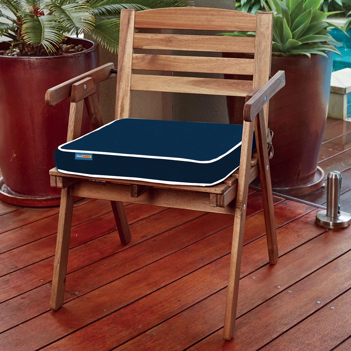 Square Designer Chair Cushion Navy