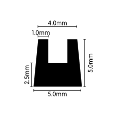 U Section - 5mm x 5mm