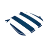 U-Shaped Designer Chair Cushion Blue and White Stripe