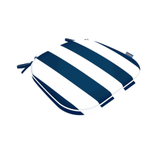 U-Shaped Designer Chair Cushion Blue and White Stripe