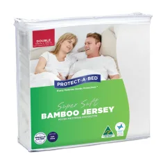 Bamboo Fitted Mattress Protector Double