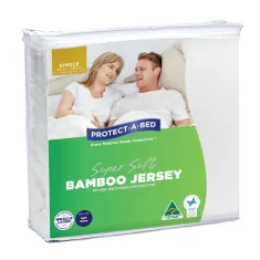 Bamboo Fitted Mattress Protector Single