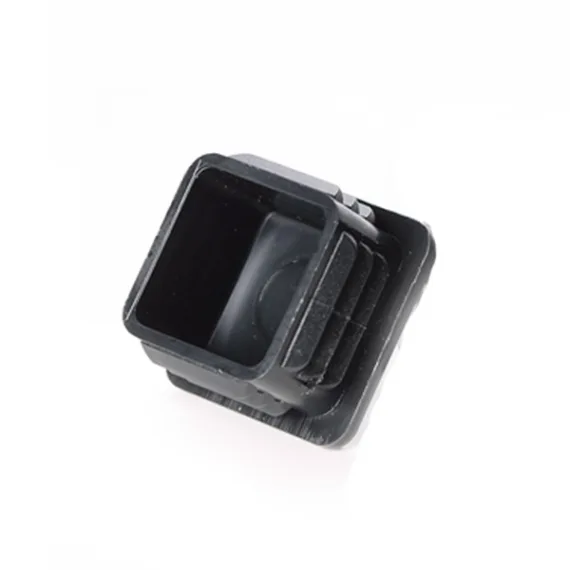 Square Plastic Internal Chair Tip - Black 25mm