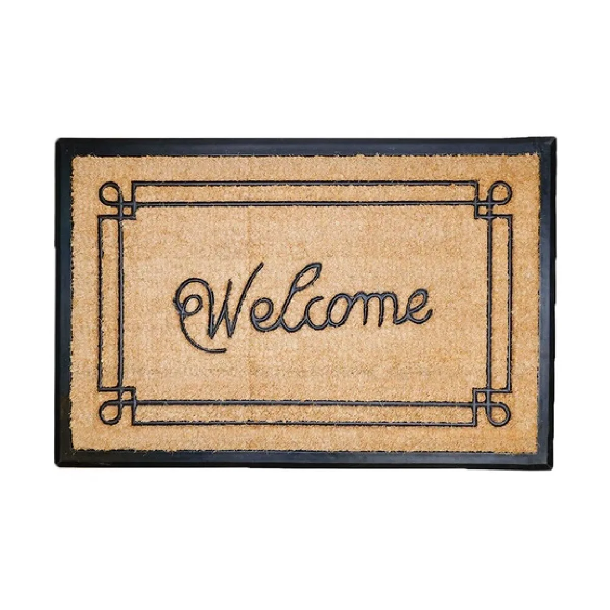 Clark Rubber Large Coir Brush Mat - Welcome Print