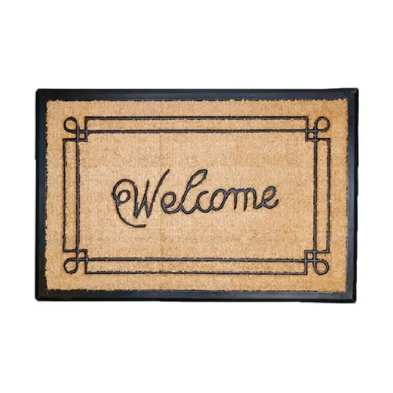 Clark Rubber Large Coir Brush Mat - Welcome Print