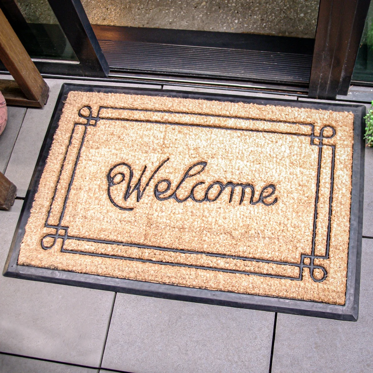 Clark Rubber Large Coir Brush Mat - Welcome Print