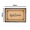 Clark Rubber Large Coir Brush Mat - Welcome Print
