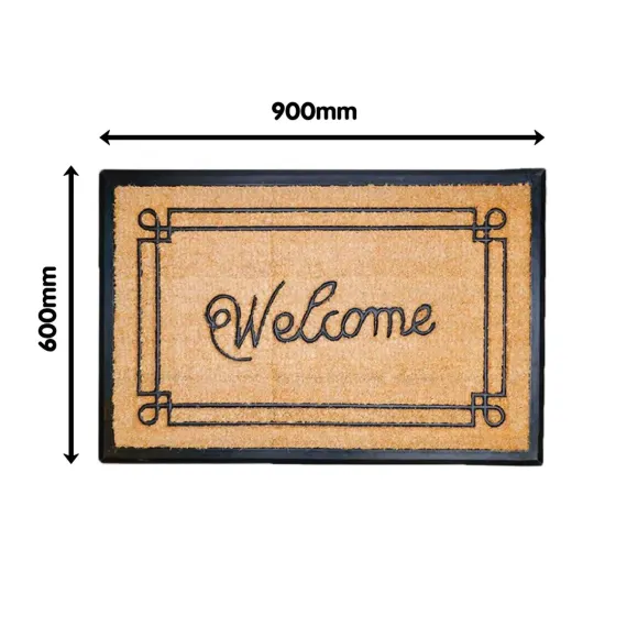 Clark Rubber Large Coir Brush Mat - Welcome Print