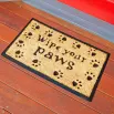 Clark Rubber Medium Coir Brush Mat - Paw Print