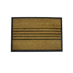 Clark Rubber Medium Coir Brush Mat - Stripes