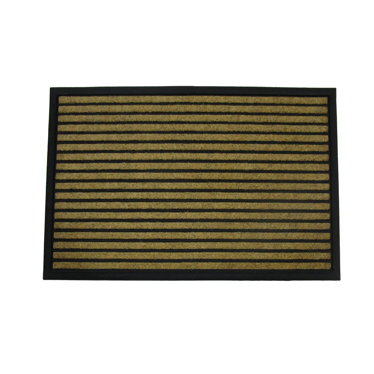 Clark Rubber Medium Faux Coir Bali Mat Stripes