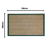 Clark Rubber Medium Faux Coir Bali Mat - Stripes