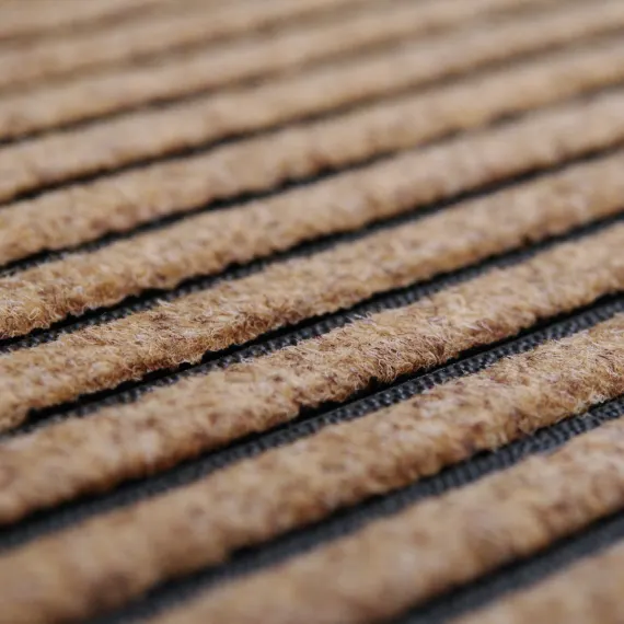 Clark Rubber Medium Faux Coir Bali Mat - Stripes