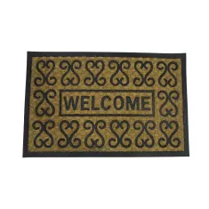 Clark Rubber Panama Coir Mat Welcome Print Medium